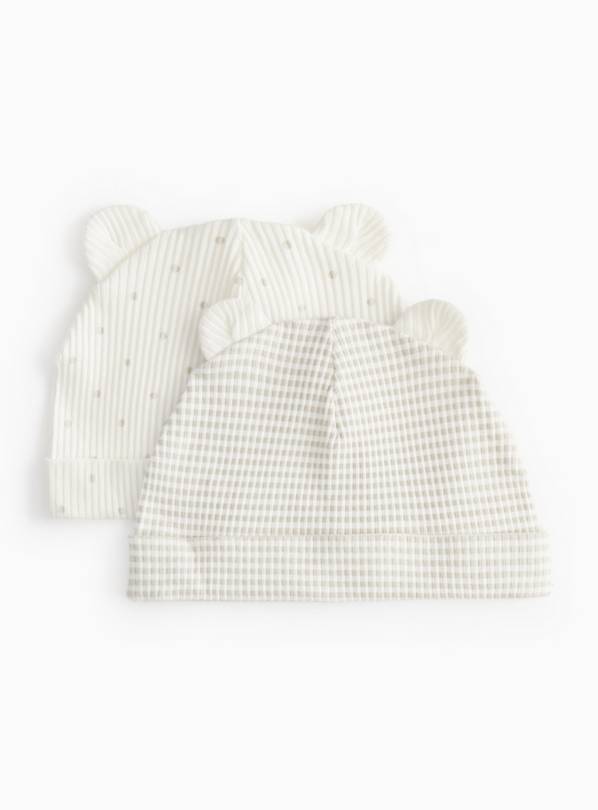 Unisex Jersey Hats 2 Pack Up to 3 mths